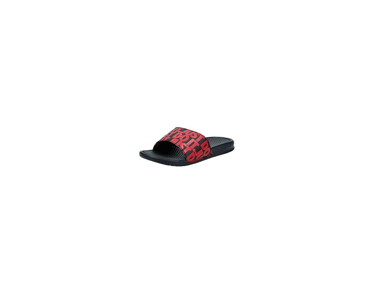 Social Nike Benassi JDI Print, Zapatos de Playa y Piscina para Hombre, Negro