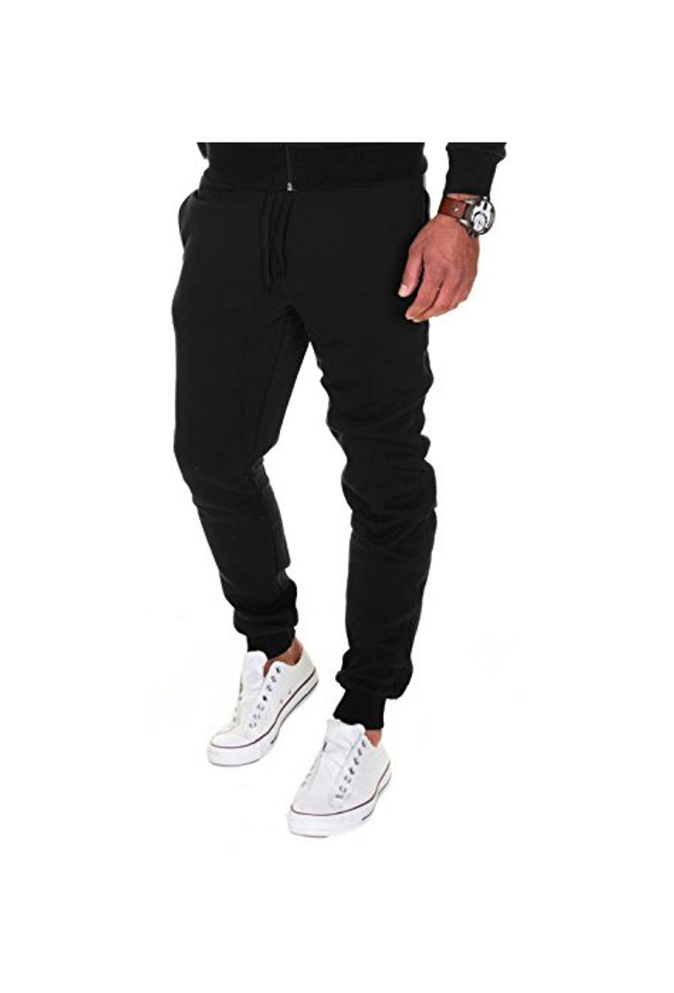 Social MERISH Pantalones Jogger Hombre Deportivos Joggers Modell 211 Negro L