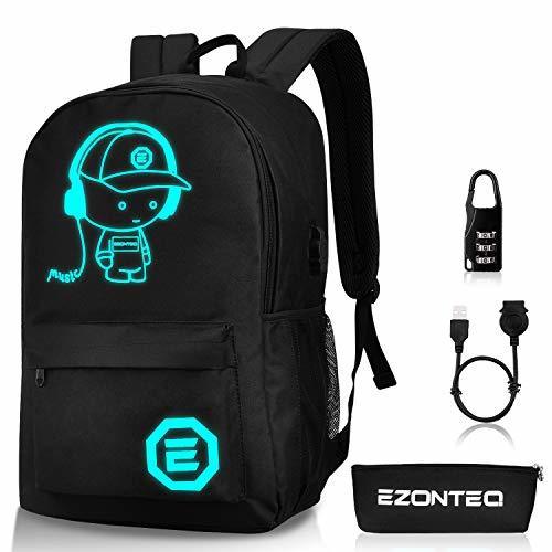 Social Horsky Bolso ligera de escuela con Impermeable Amortiguar los choques Bolso noctilucente