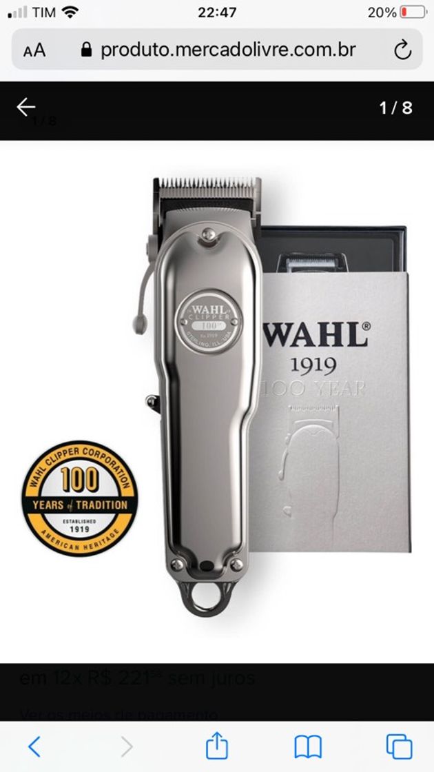 Wahl máquina de cortar cabelo.