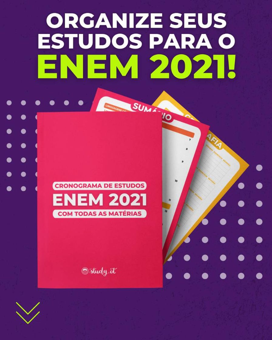 Moda CRONOGRAMA DE ESTUDOS ENEM