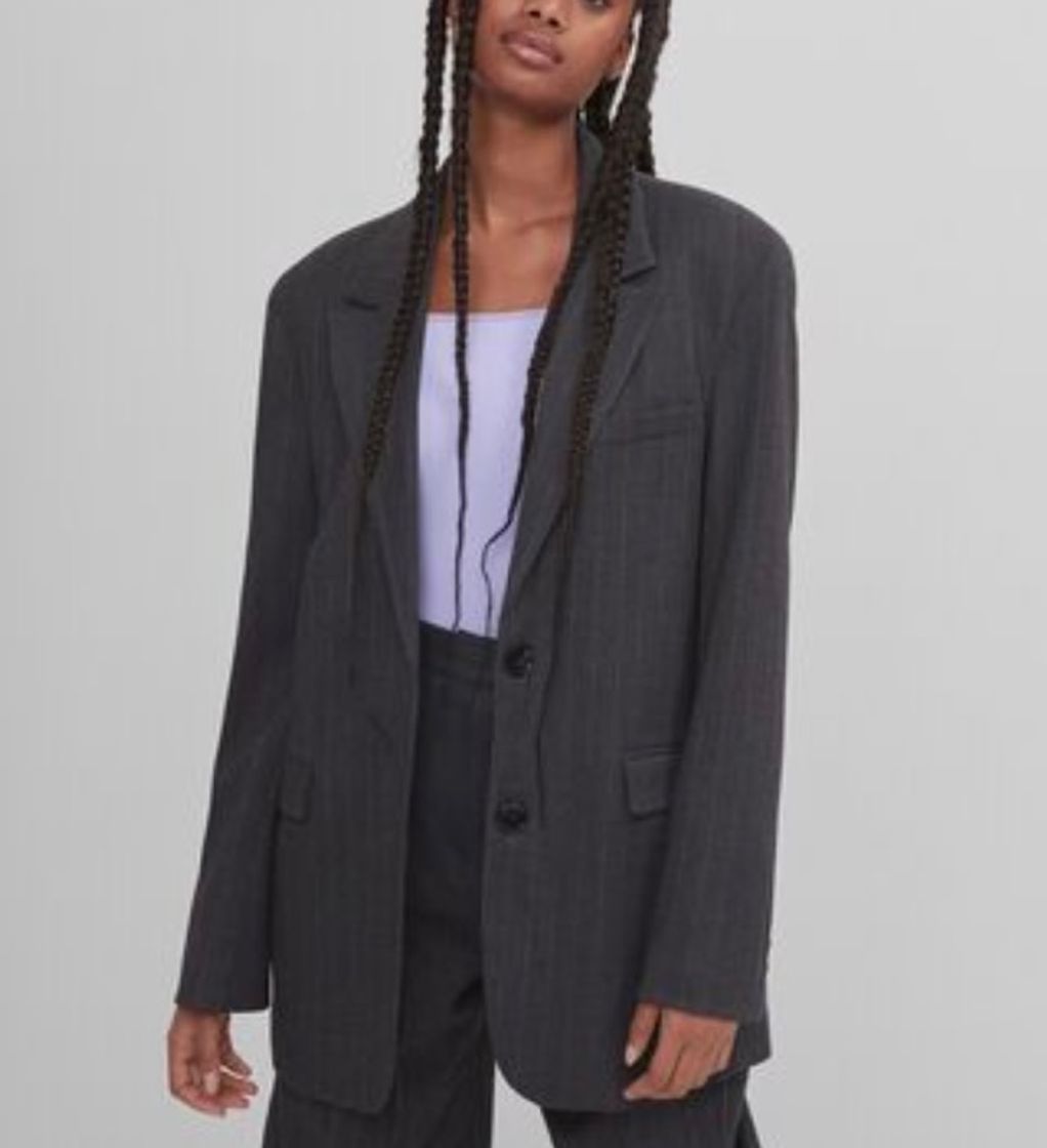 Fashion Blazer oversize rayas