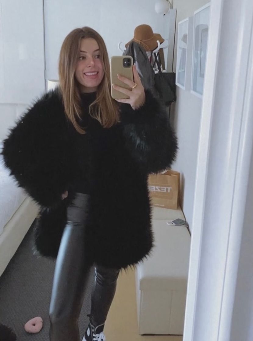 Social Abrigo pelo oversize 