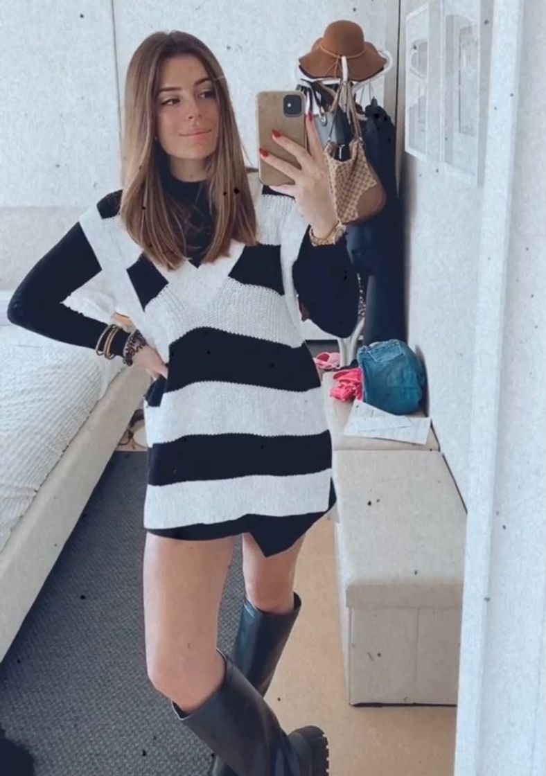 Social Chaleco oversize rayas 