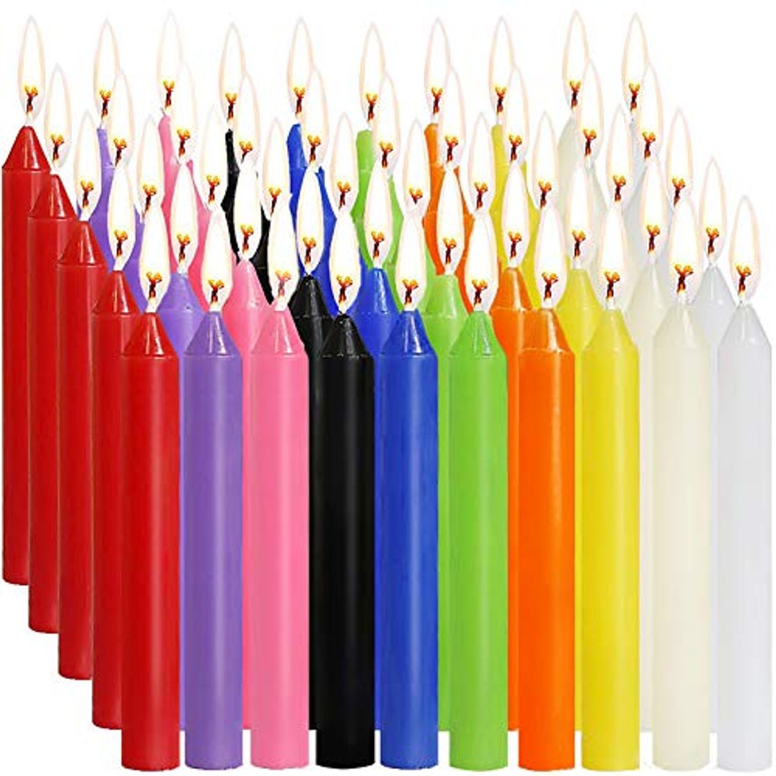 Products SaiXuan Velas 100 Colores Surtidos de hechizos Velas sin Goteo pequeño para