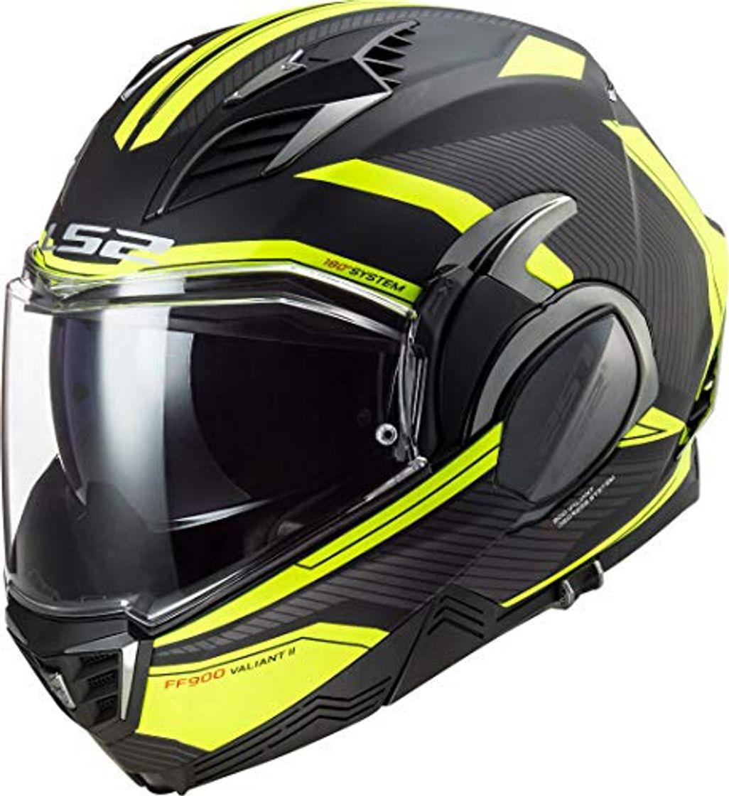 Producto Casco de Moto LS2 FF900 Valiant II REVO Black H-V Yellow, Negro