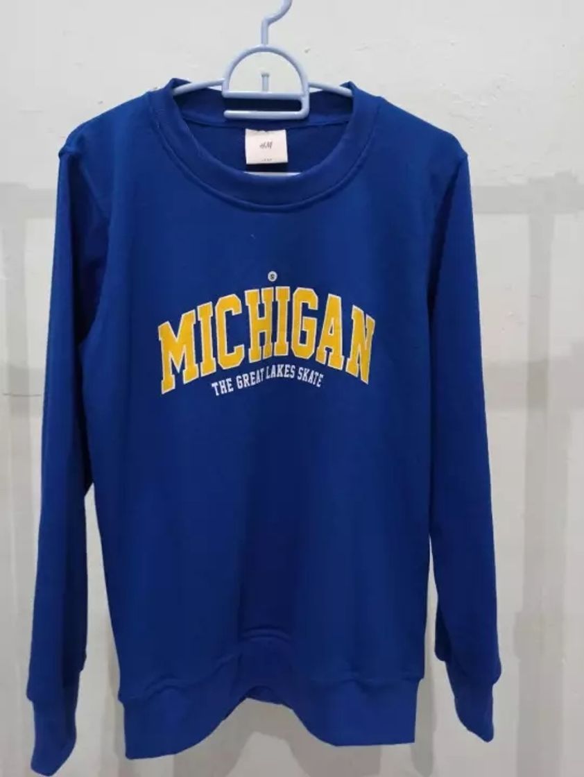 Moda Jaket H&M Crewneck MICHIGAN BLUE 

