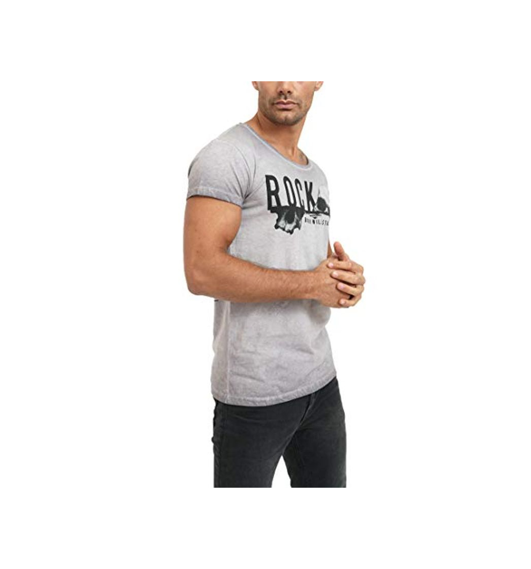 Moda trueprodigy Casual Marca Camiseta para Hombre con impresión Estampada Ropa Retro Vintage