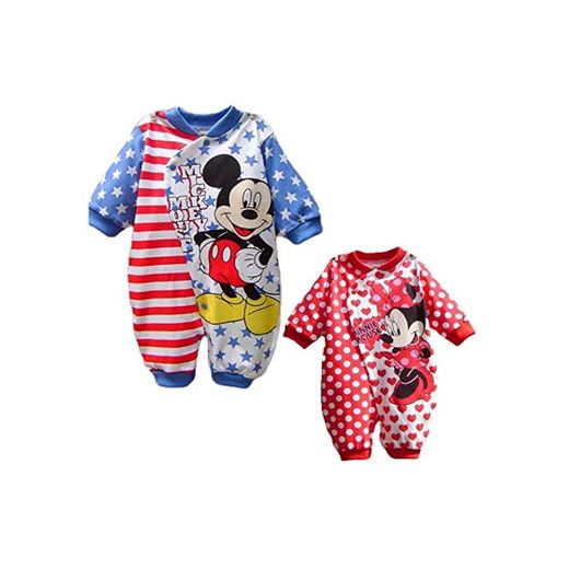 Gather together 24m Blue Baby Rompers Toddler Girls Clothes Mickey Boys Clothing Minnie Newborn Baby Winter Clothes Roupa Bebe Infant Jumpsuits