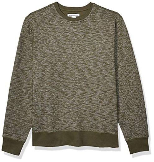 Amazon Essentials Crewneck Fleece Sweatshirt Athletic-Sweatshirts, Olive Space-Dye, US L