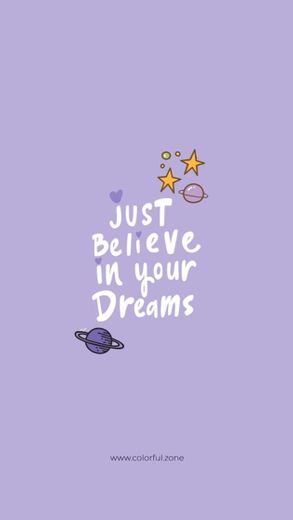 🌙 Wallpaper Believe in your dreams💫