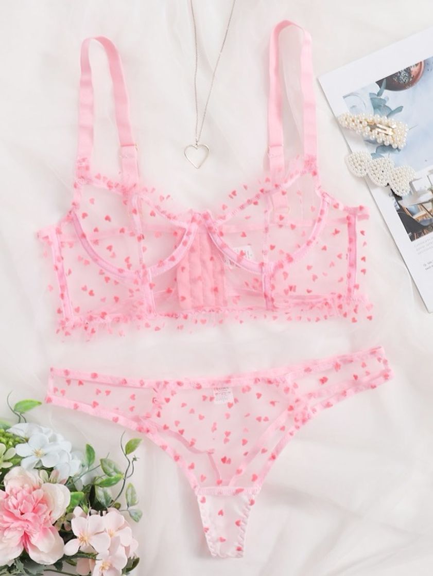 Moda Lingerie coração 💞