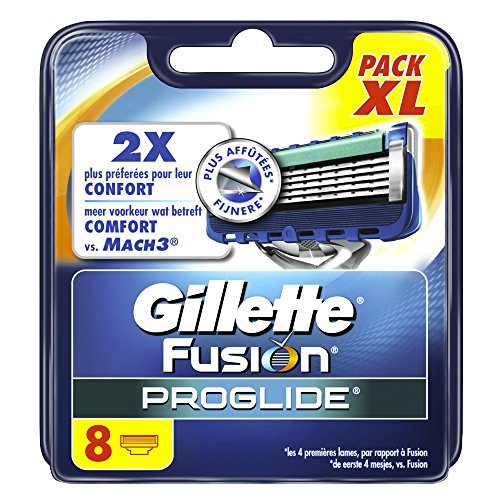 Places Gillette Fusion PROGLIDE las hojas de afeitar para hombres 8 recargas