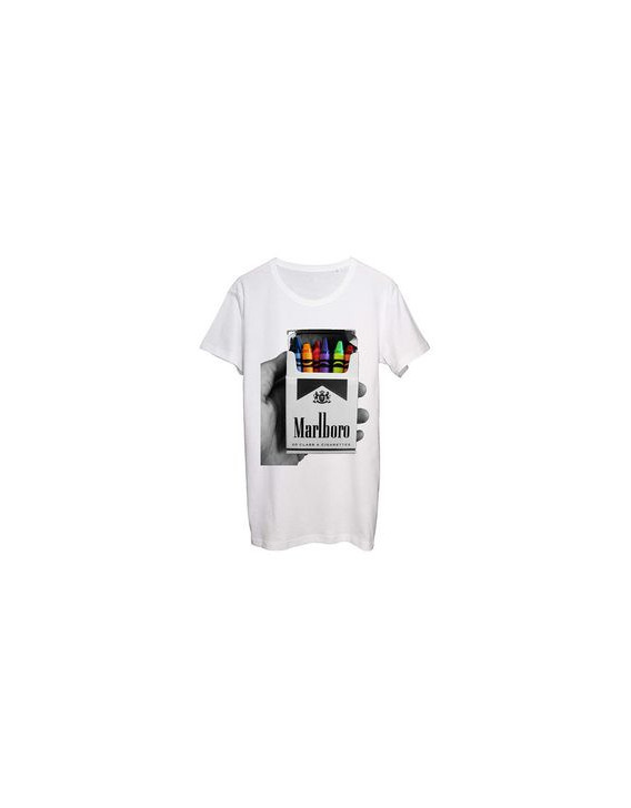 Social Benefitclothing Marlboro Cigarettes Colorful Crayons T-Shirt