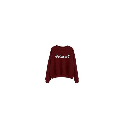 Overdose Sudadera Mujeres Manga Larga Blusa Carta Imprimir Sudadera Pullovers OtoñO CáLido