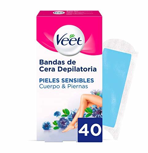 Belleza Veet Bandas de Cera Fria Depilatoria para Depilación de Cuerpo y Piernas