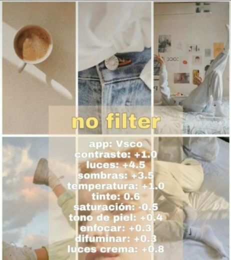 Edición “no filter” 
