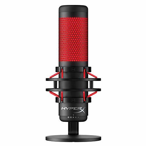 Social HyperX QuadCast Table Microphone Negro, Rojo - Micrófono