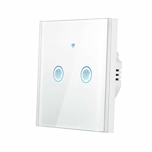 Producto Interruptor WIFI 2 Gang, Konesky Interruptor de Pared Tactil,Smart Dimmer Switch con