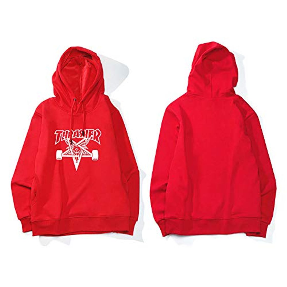 Moda ZALA Thrasher Skategoat -Sudadera con Capucha, Sudadera con Capucha para Hombre, monopatín