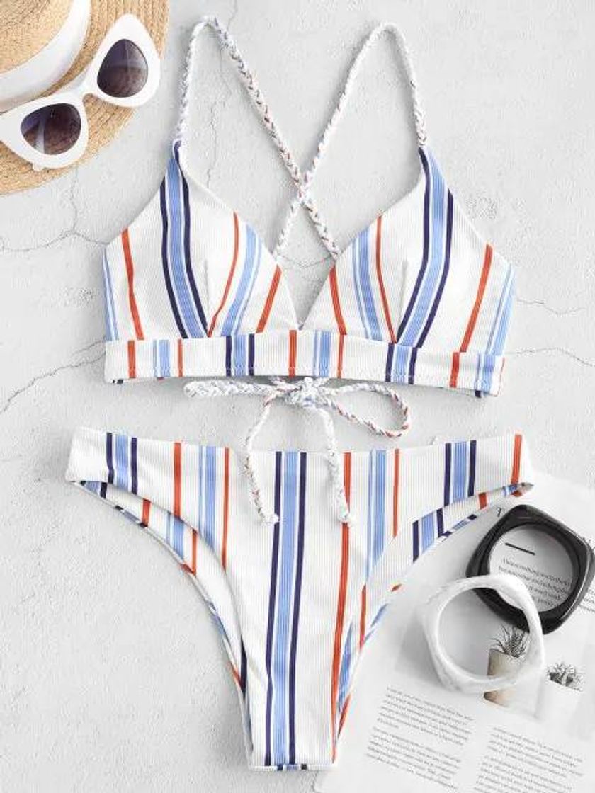 Social ZAFUL Lasting Striped Appeals - Light Blue L

