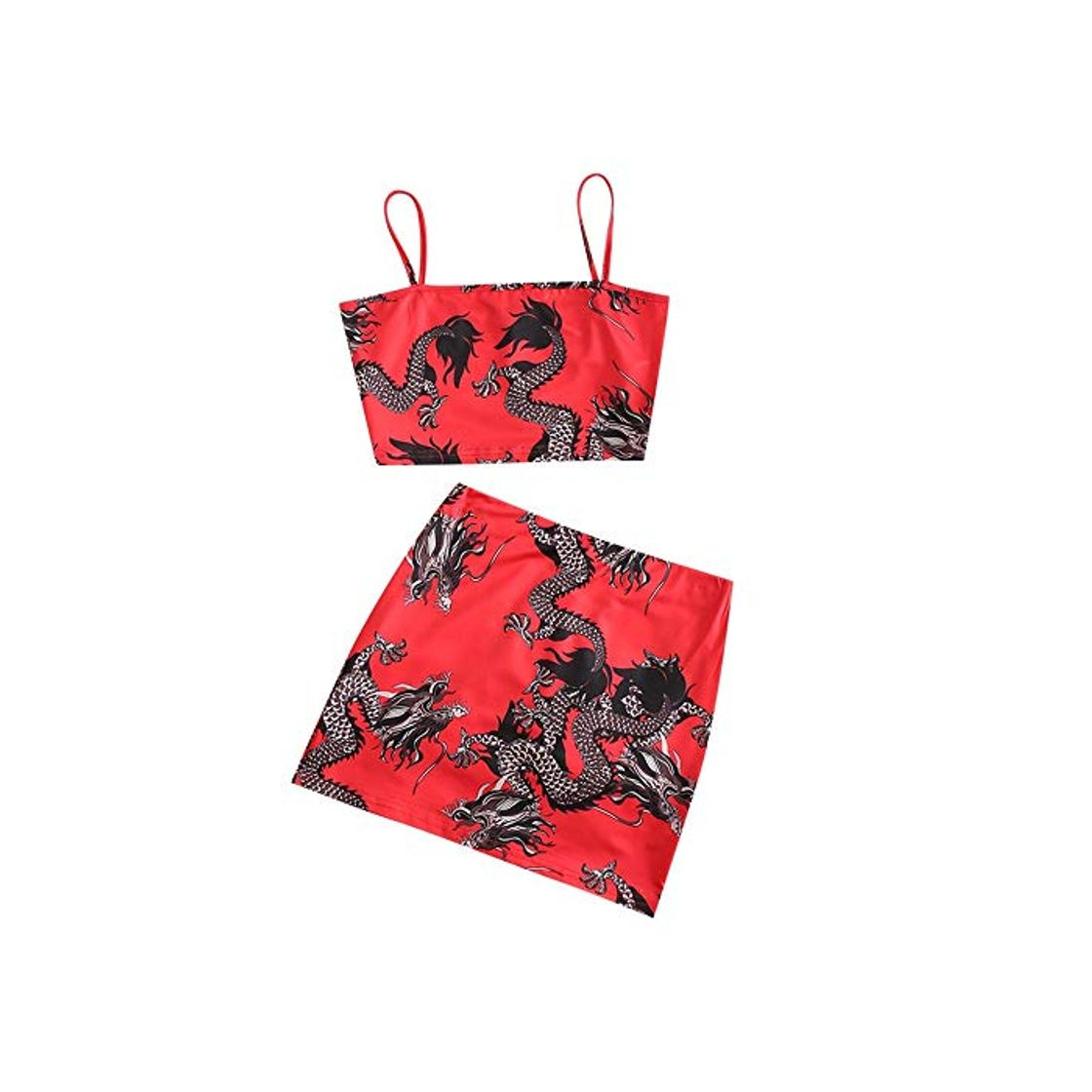 Social ZAFUL - Vestido de mujer con estampado de dragón