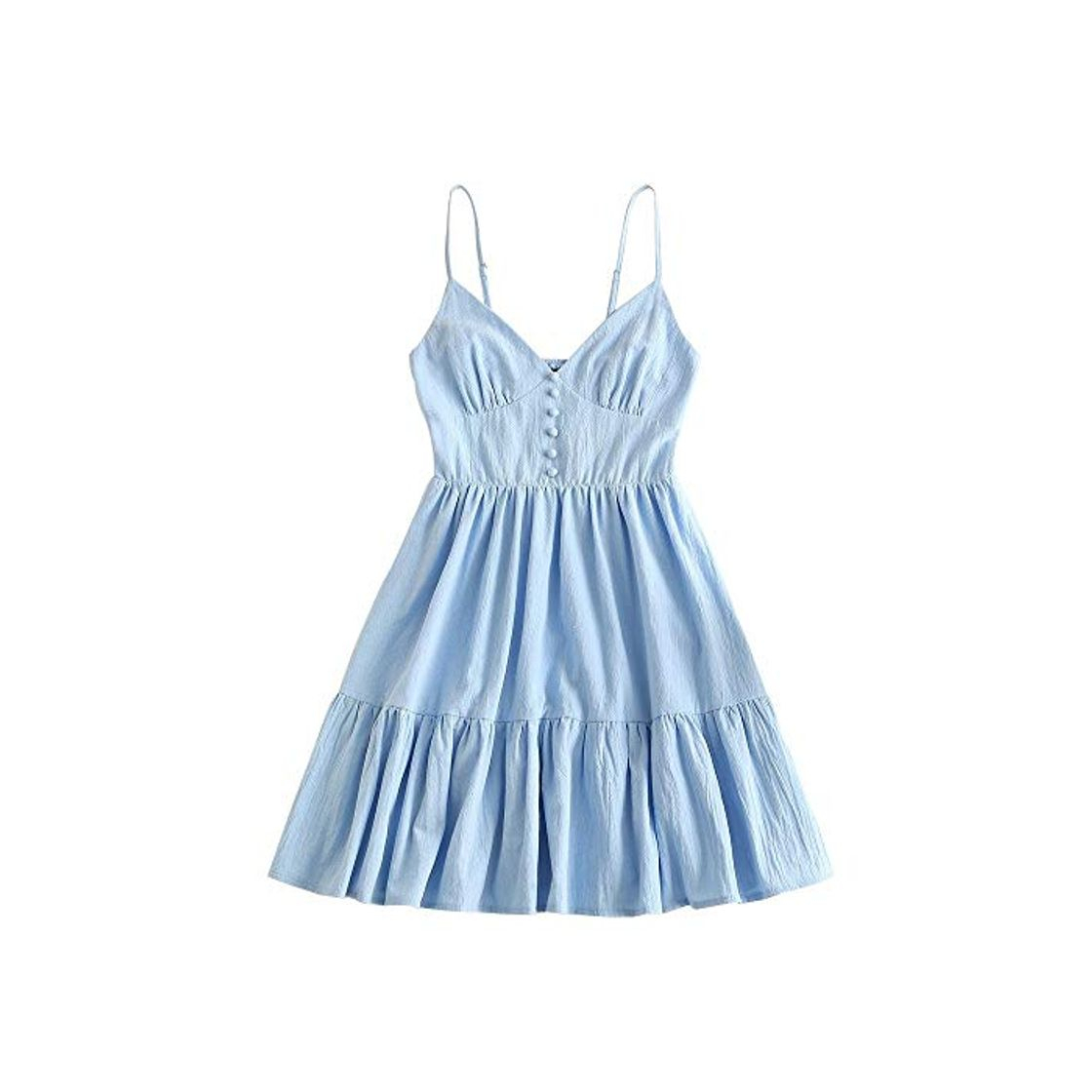 Social ZAFUL - Vestido de mujer con botones y dobladillo para la playa