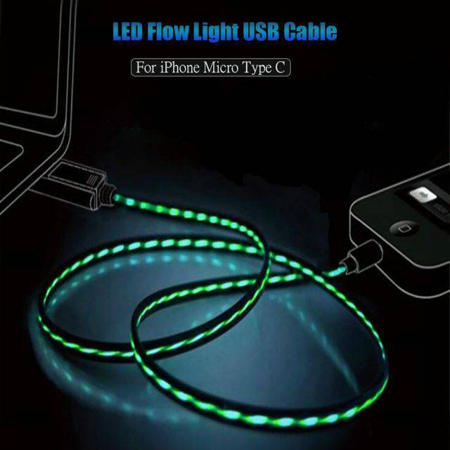 Products Cabo usb com led flow de acordo com a velocidade de carregam