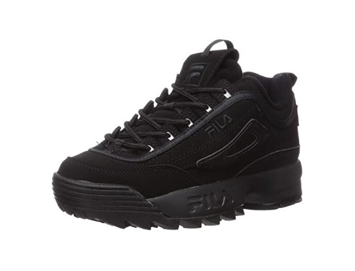 Moda Fila Youth Disruptor II Synthetic Triple Black Entrenadores 37.5 EU