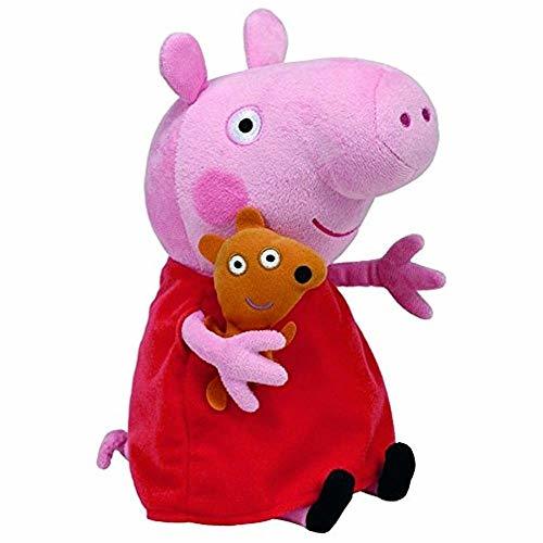 Social Peppa Pig - Peluche, 25 cm, color rosa