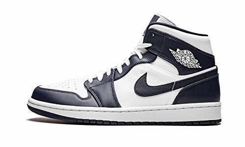 Nike Air Jordan 1 Mid, Zapatos de Baloncesto para Hombre, Blanco