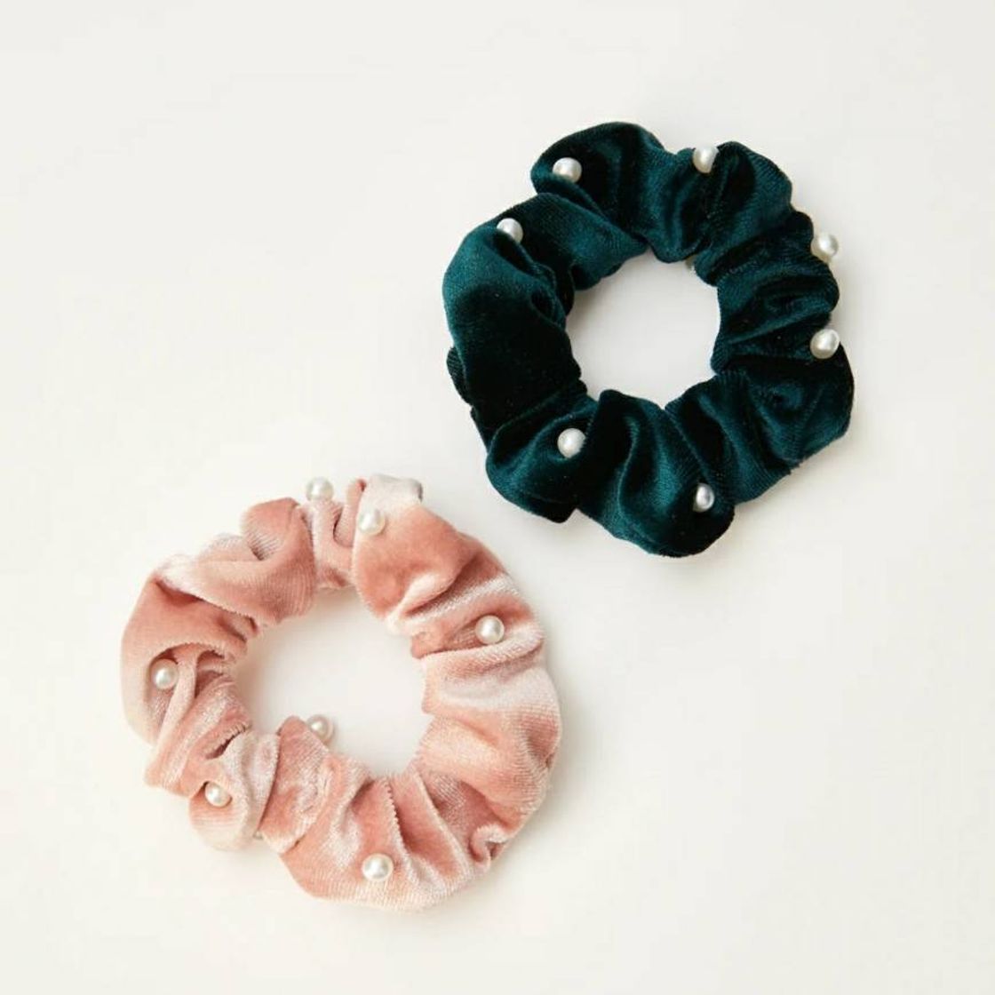 Moda PULL&BEAR Pack de 2 scrunchies de veludo com pérolas