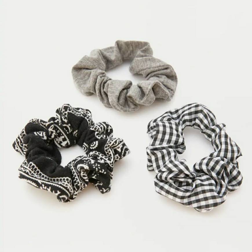 Fashion PULL&BEAR Pack de 3 scrunchies estampados