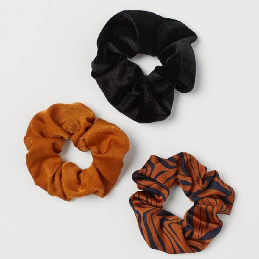 Moda H&M Scrunchies para o cabelo em tecido franzido