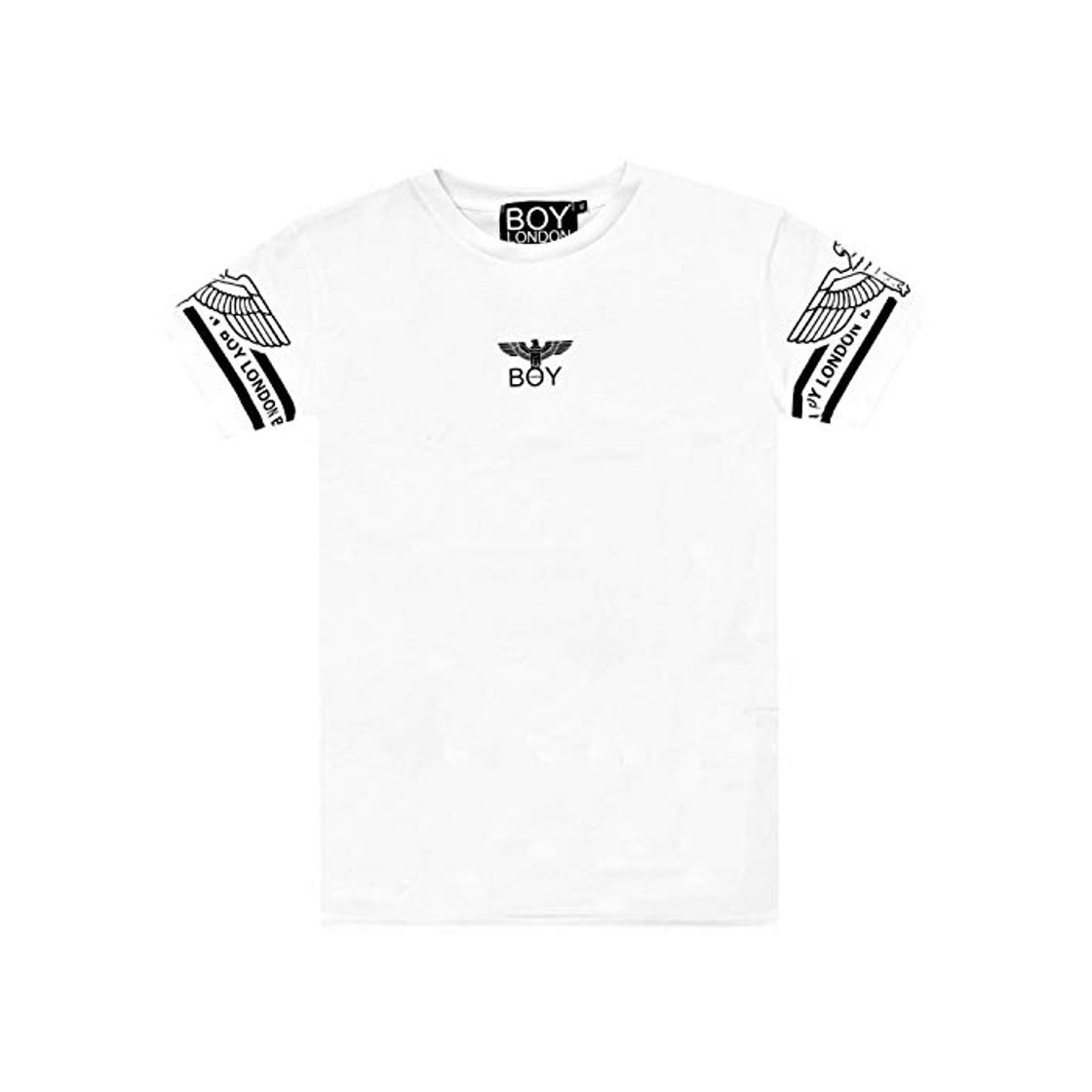 Fashion Boy London – Camiseta MC con cuello negro BLU6583 Bianco L