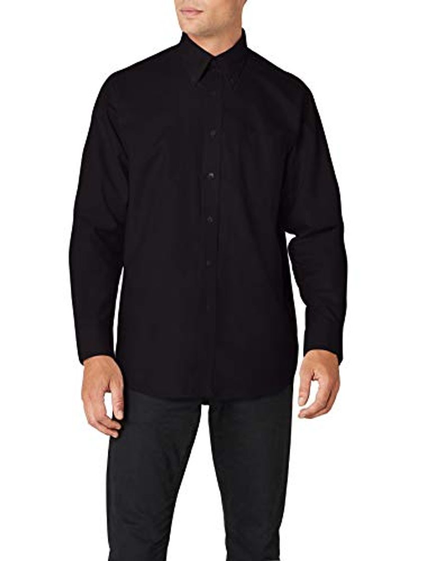 Fruit of the Loom Oxford Camisa de Vestir, Negro