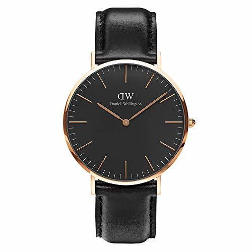 Daniel Wellington Reloj Analógico para Unisex de Cuarzo con Correa en Cuero