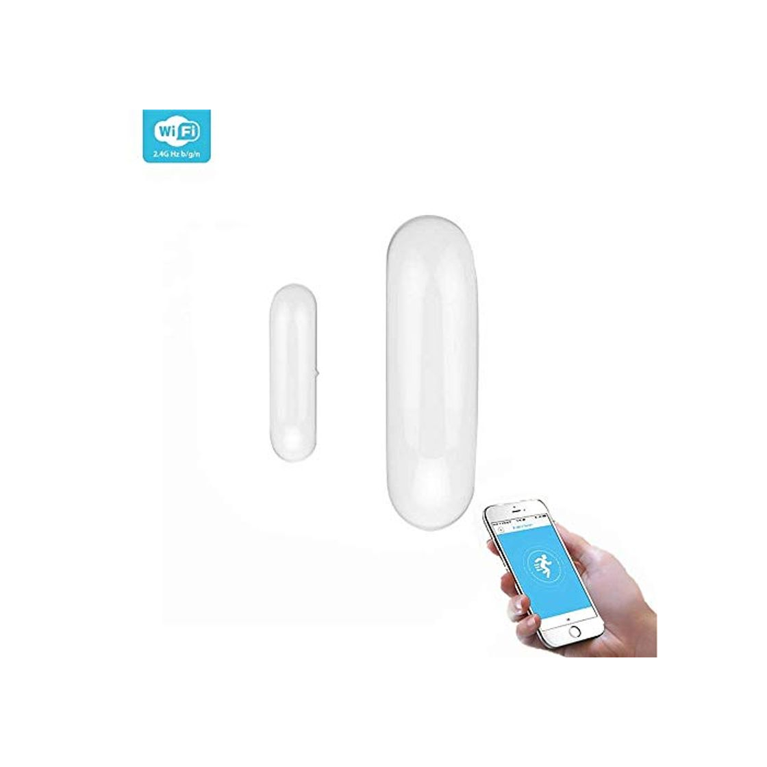 Social Sensor Detector de Apertura de Puertas y Ventanas WiFi Inalámbrico Independiente Pequeño