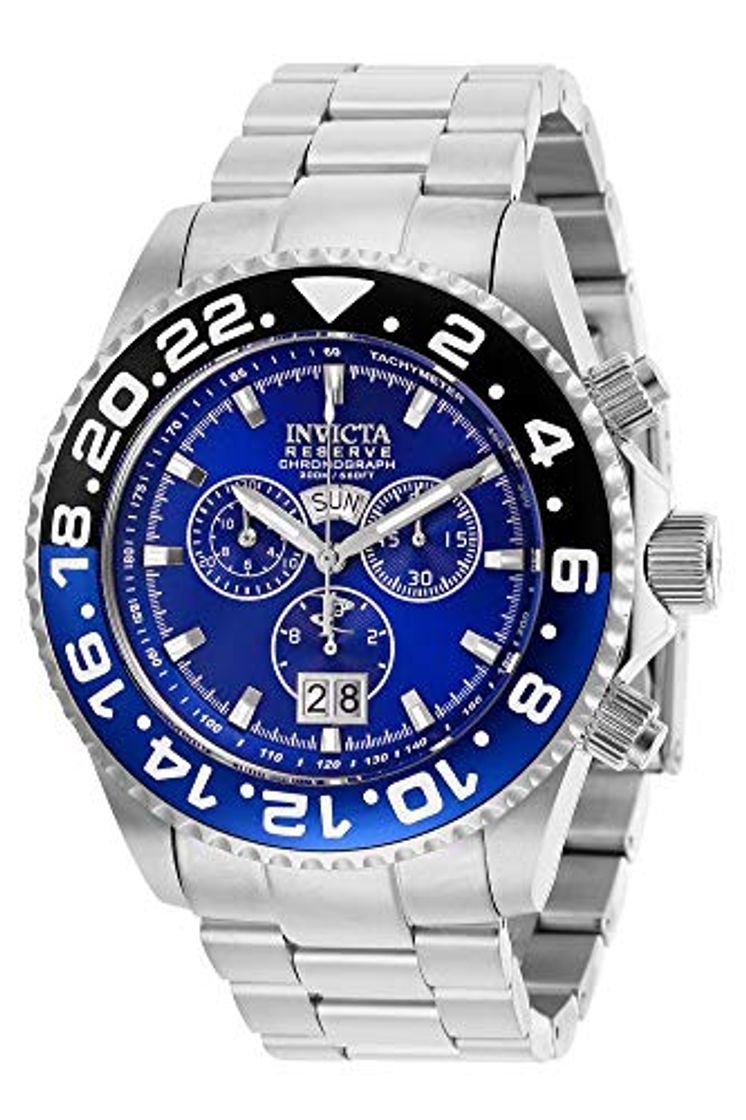 Moda Invicta 29556 Reserve Reloj para Hombre acero inoxidable Cuarzo Esfera azul