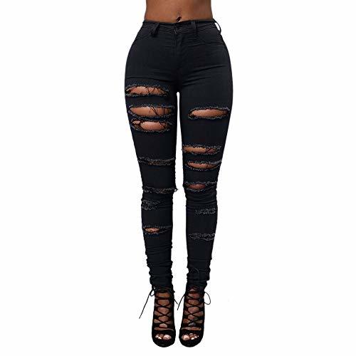 Producto Mibuy Mujer Pantalones Vaqueros Rotos Mujer Elasticos Skinny Push Up Pantalones De