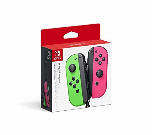 Social Nintendo - Set De Dos Mandos Joy-Con, Color Verde Neón / Rosa