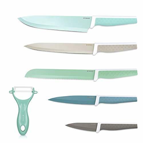 Navaris Set de 6x cuchillos mondador incluido