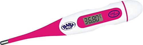 Places BabyMad Basal Thermometer (HOT PINK) Body Temperature Ovulation Test Thermometer (Centigrade) Flexible