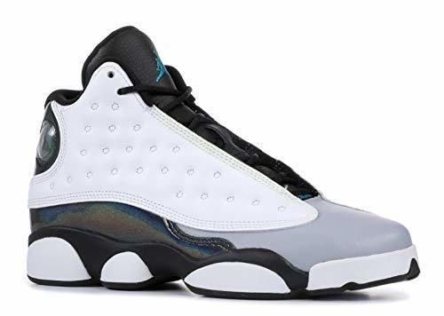 Moda Nike Air Jordan 13 Retro BG, Zapatillas de Deporte para Niños, Blanco/Negro/Gris