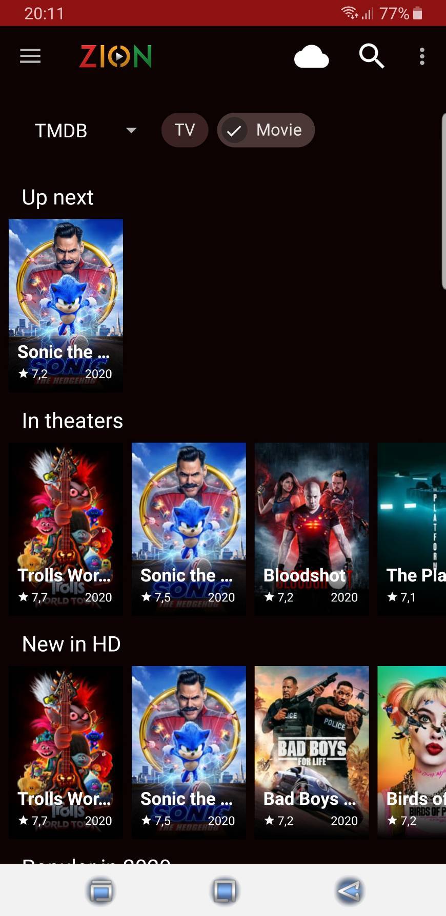 App Tvzion dos melhores apps para ver filmes