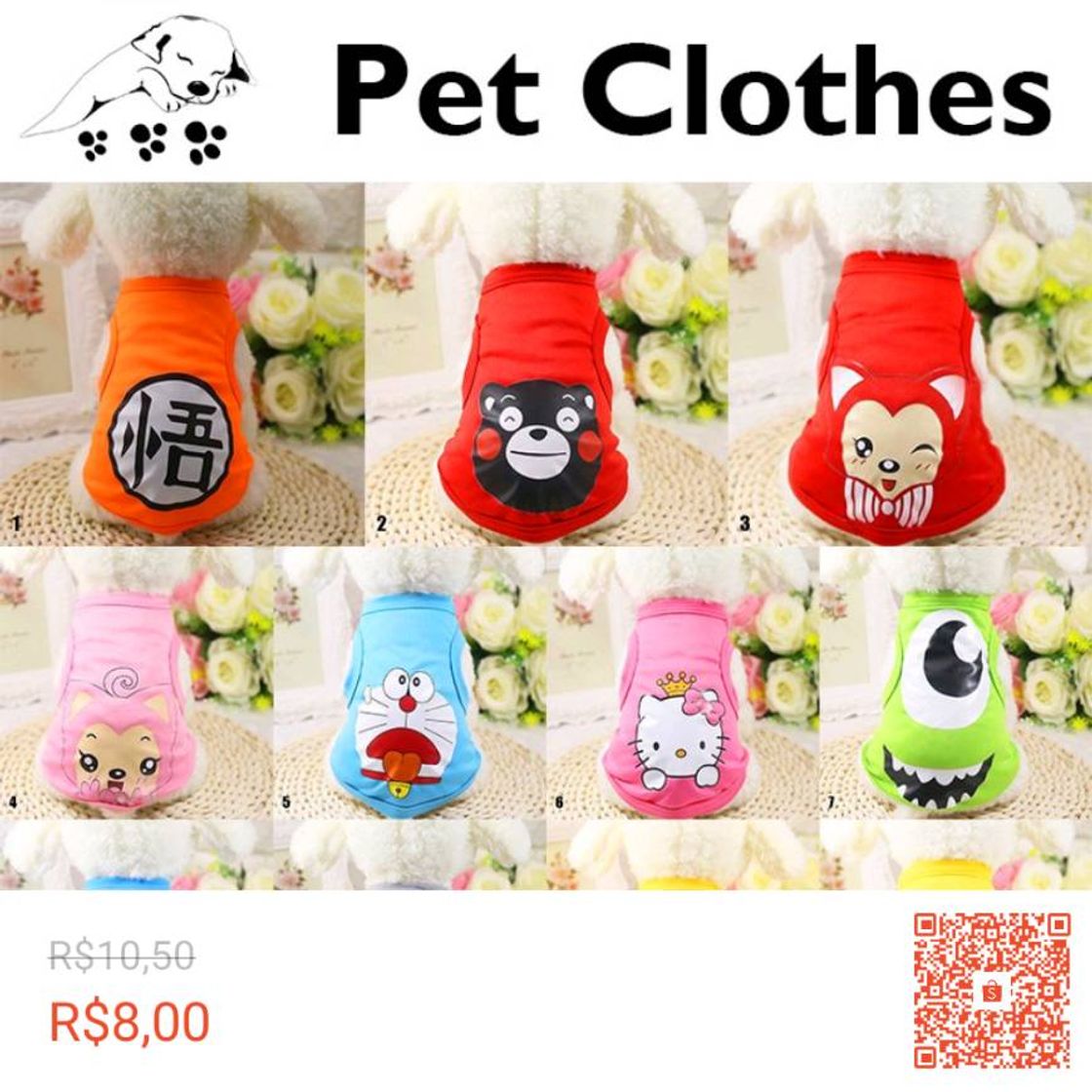 Moda Roupas para pets 