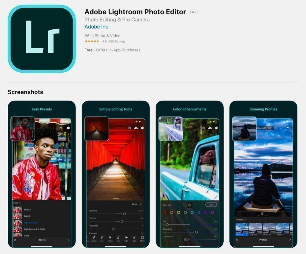 App Lightroom Mobile Preset App