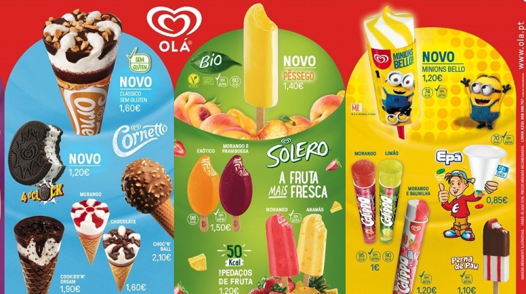 Ola, Gelados