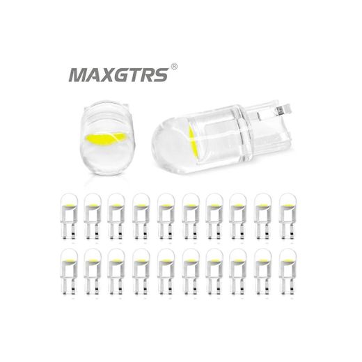 20Pcs Auto T10 Led Cold White 194 W5W LED 168 COB Silica Car