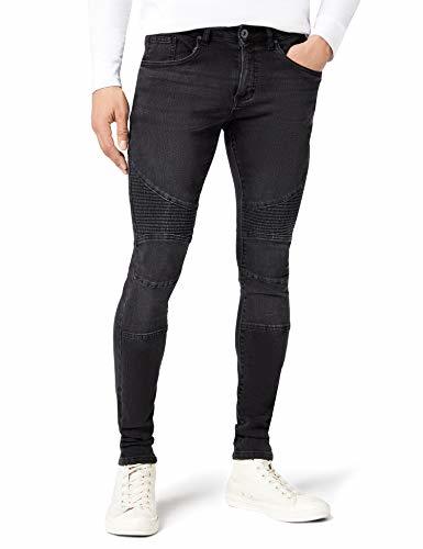 Fashion Urban Classics Slim Fit Biker Jeans, Negro